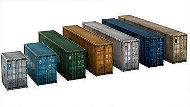 shipping containers width