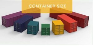 width of a shipping container